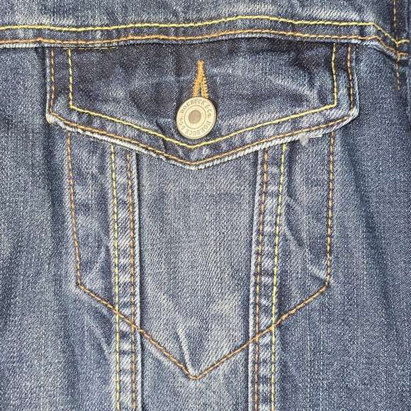 VINTAGE ROEBUCK AND CO DENIUM JACKET DISTRESSED MENS SIZE XL EUC - Picture 3 of 6